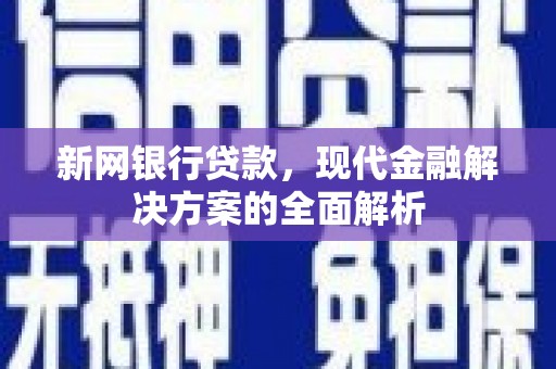 赣县新网银行贷款，现代金融解决方案的全面解析