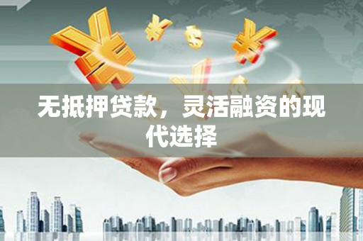 赣县无抵押贷款，灵活融资的现代选择