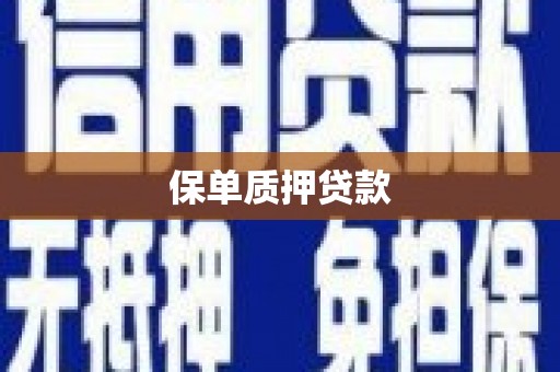 赣县保单质押贷款