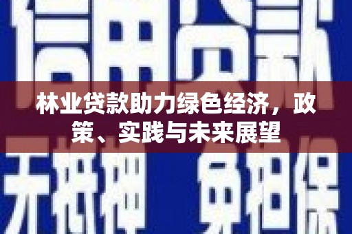 赣县林业贷款助力绿色经济，政策、实践与未来展望