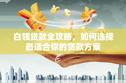 赣县白领贷款全攻略，如何选择最适合你的贷款方案