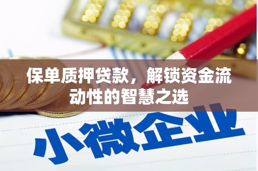 赣县保单质押贷款，解锁资金流动性的智慧之选